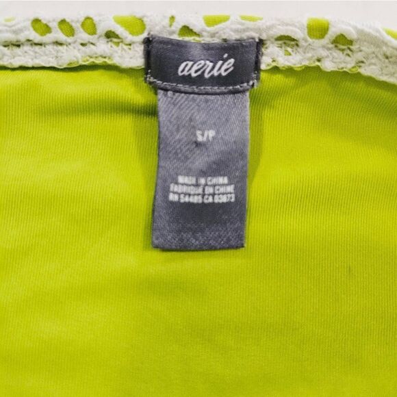 Aerie Emma Crochet Lace Overlay Push-Up Halter Padded Bikini Swimsuit Set 32B - Picture 10 of 12